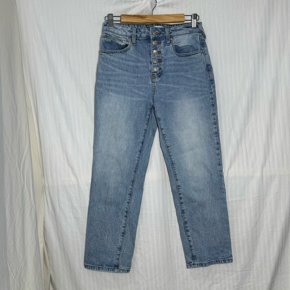 Cleo + Wolf Ankle Jeans Women’s Size 29 X 27 Button Fly Light Wash Denim